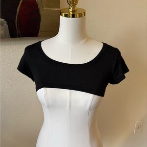 Black Cropped Layering Piece